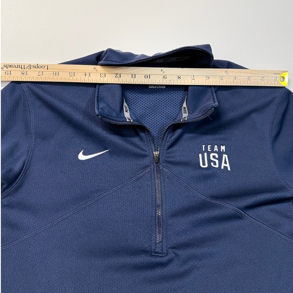 Nike Men XL Team USA Dri Fit Mens Training 1/4 Zip Pullover Navy Blue - Picture 10 of 13